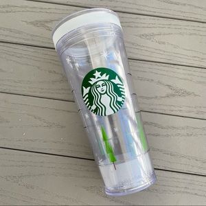 Starbucks Retired 2011 Holiday Snowman Double Wall Cold Tumbler 24 oz